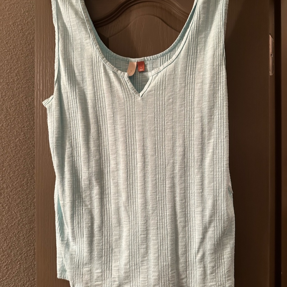 Anthro Pilcro & The Letterpress Light Blue Cropped Tank